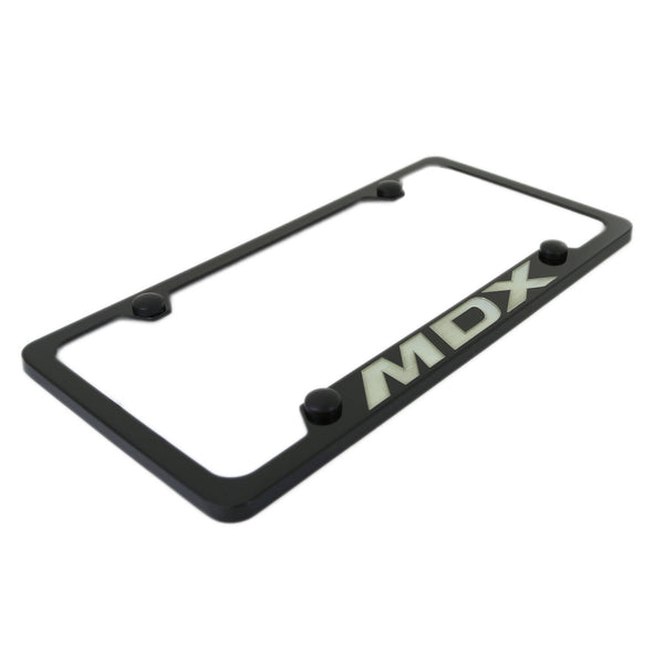 Acura MDX License Plate Frame With 4 Holes (Black)