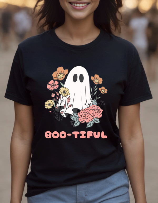 Boo-tiful Floral Ghost T-Shirt