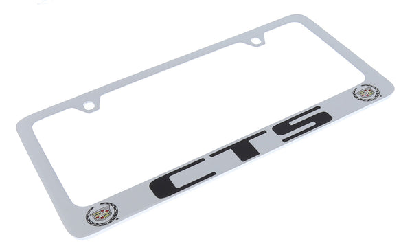 Cadillac CTS Dual Logo License Plate Frame (Chrome)