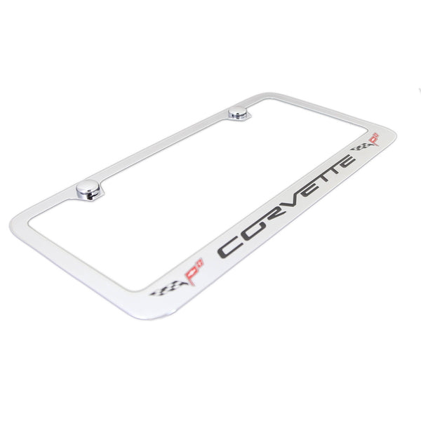 Chevy Corvette C6 Dual Logo License Plate Frame (Chrome)