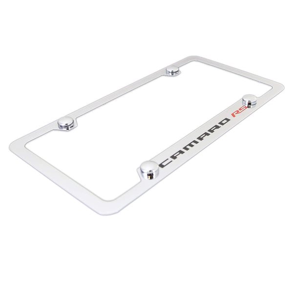 Chevy Camaro RS License Plate Frame (Chrome)