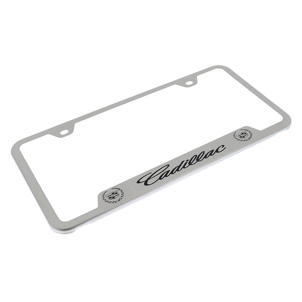 Cadillac License Plate Frame (Brushed Chrome)