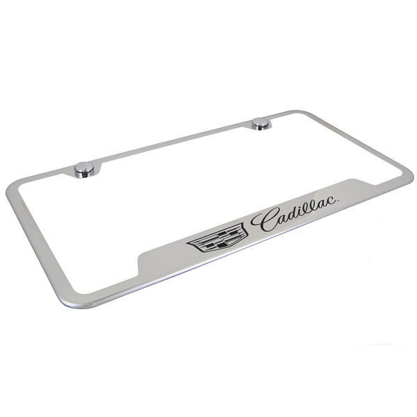 Cadillac New Logo Cut Out License Plate Frame (Chrome)