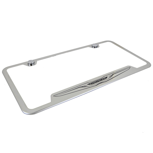 Chrysler Logo Cut Out License Plate Frame (Chrome)