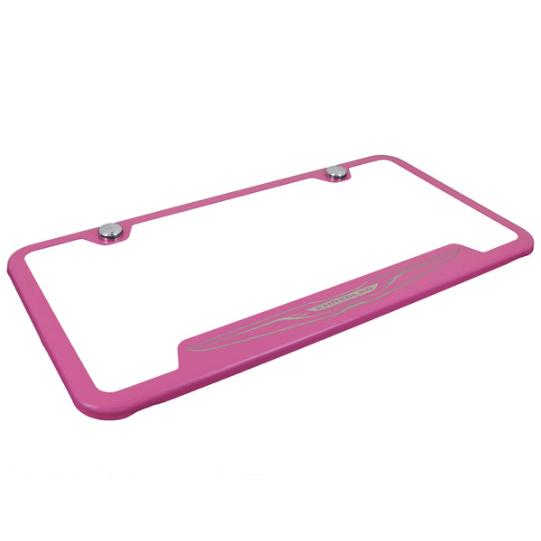 Chrysler Logo Cut Out License Plate Frame (Pink)