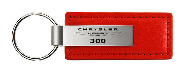 Chrysler 300 Leather Keychain (Red)