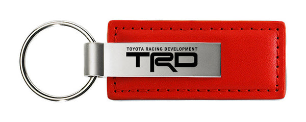 Toyota TRD Leather Keychain (Red)