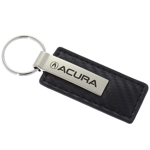 Acura Carbon Fiber Leather Keychain (Black)