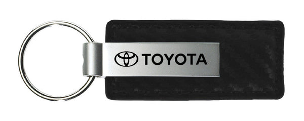 Toyota Carbon Fiber Leather Keychain (Black)