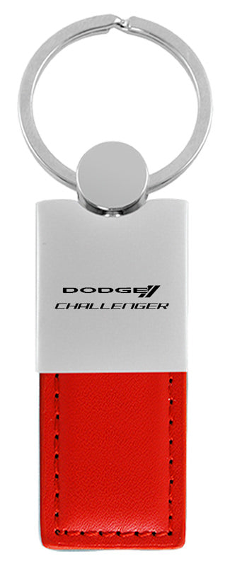 Dodge Challenger Leather Key Ring (Red)