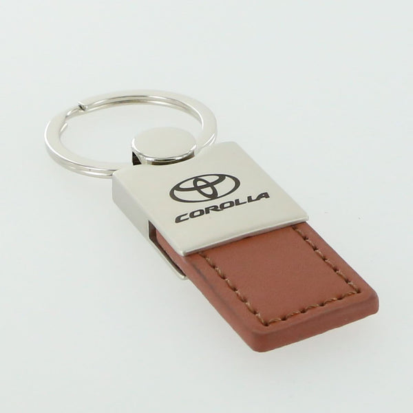 Toyota Corolla Leather Key Ring (Brown)