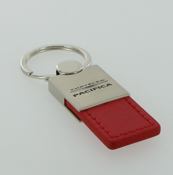 Chrysler Pacifica Leather Key Ring (Red)