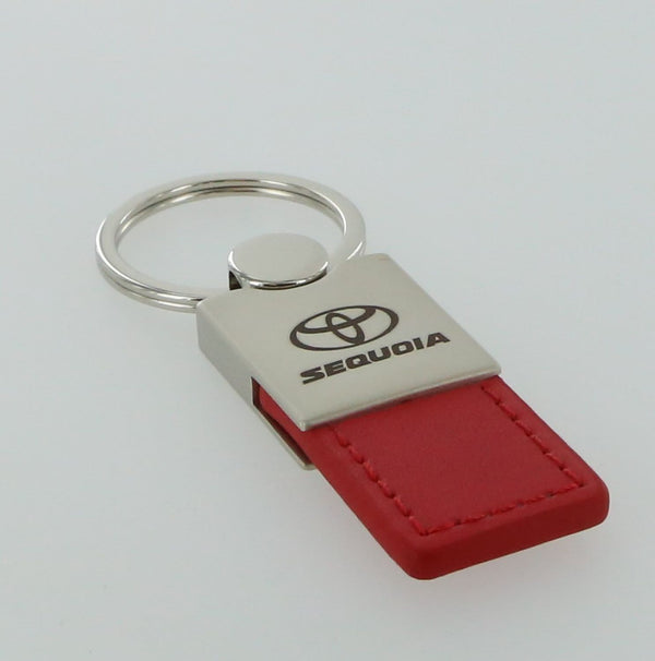 Toyota Sequoia Leather Key Ring (Red)