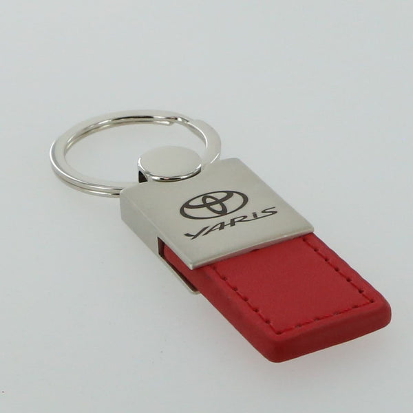 Toyota Yaris Leather Key Ring (Red)