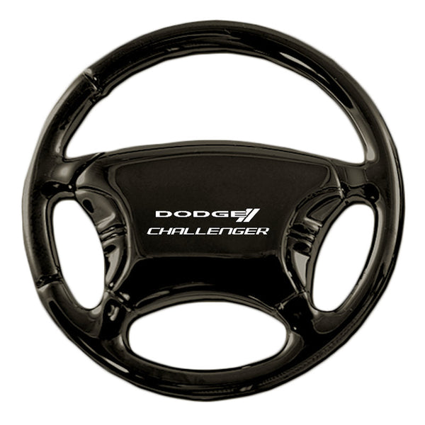 Dodge Challenger Steering Wheel Key Ring (Black)