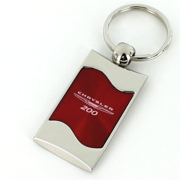 Chrysler 200 Spun Brushed Key Ring (Red)