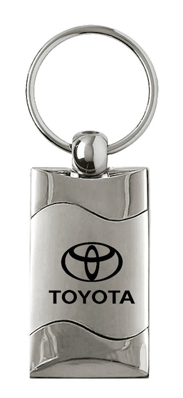 Toyota Satin Rectangular Key Ring (Chrome)