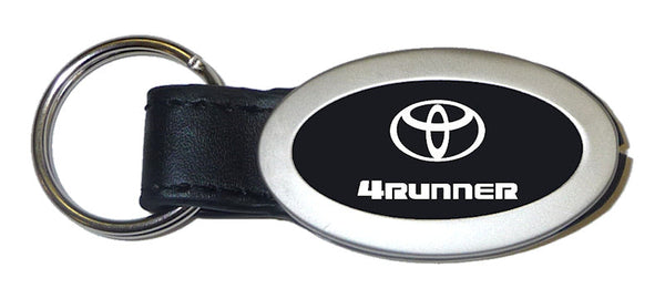 Toyota 4 Runner Oval Leather Key Chain (Black)