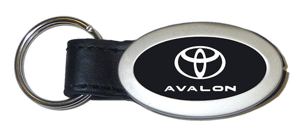 Toyota Avalon Oval Leather Key Chain (Black)