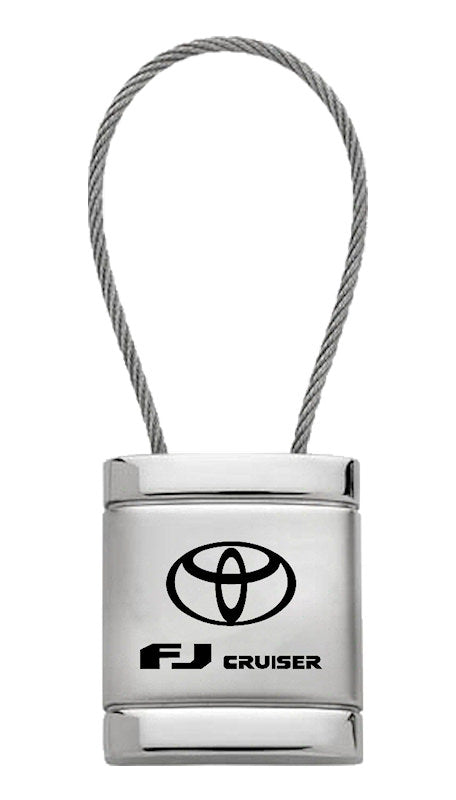 Toyota FJ Cruiser Satin Cable Keychain (Chrome)