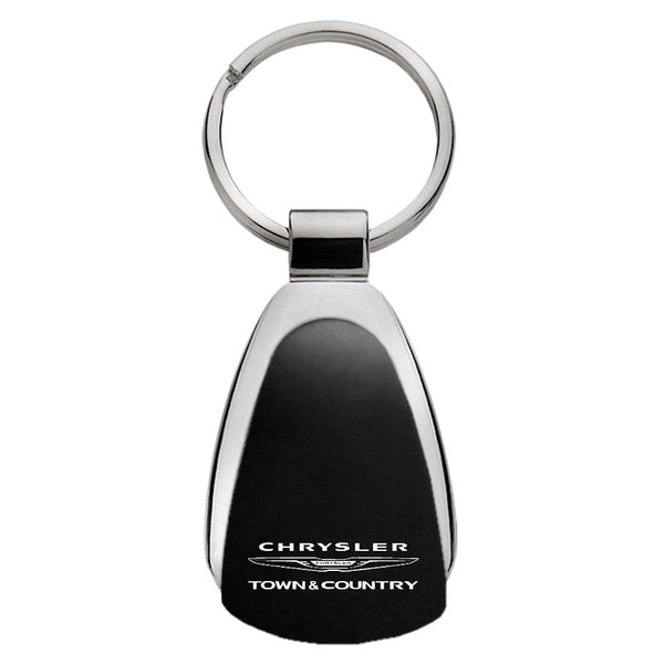 Chrysler Town and Country Tear Drop Key Ring (Black)