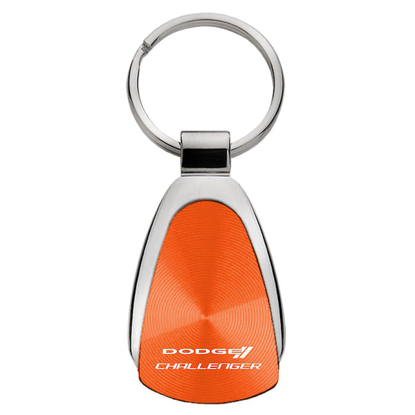 Dodge Challenger Tear Drop Key Ring (Orange)