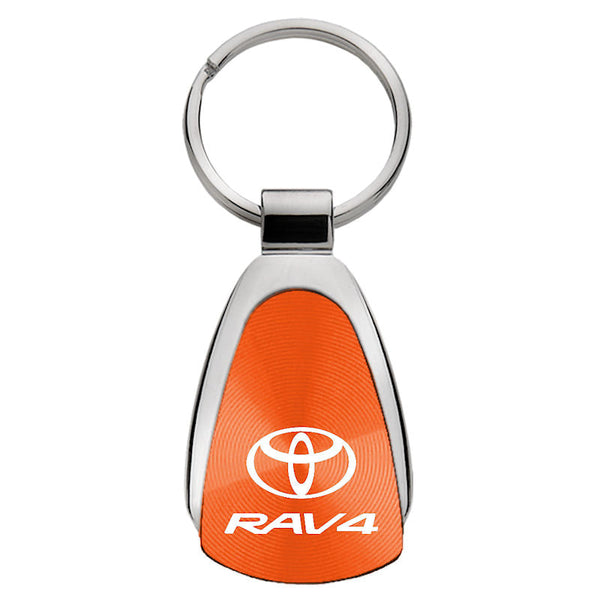 Toyota Rav4 Tear Drop Key Ring (Orange)