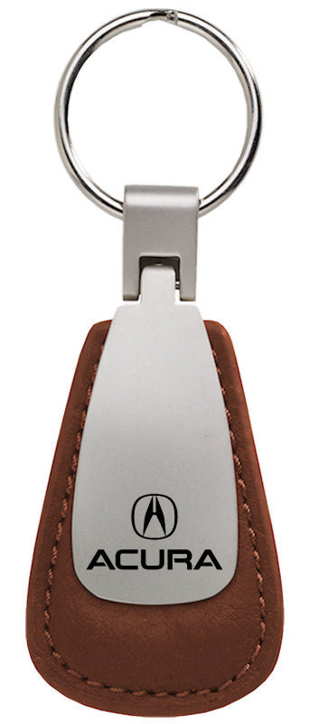 Acura Leather Tear Drop Key Ring (Brown)