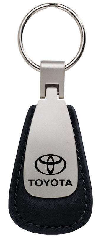 Toyota Leather Tear Drop Key Ring (Black)