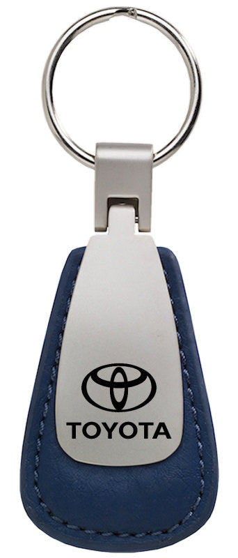 Toyota Leather Tear Drop Key Ring (Blue)