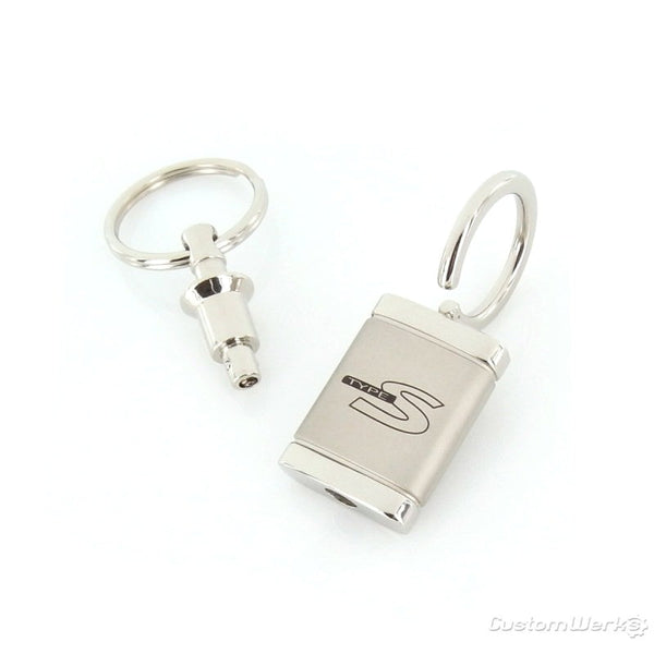 Acura Type S Satin Valet Keychain (Chrome)