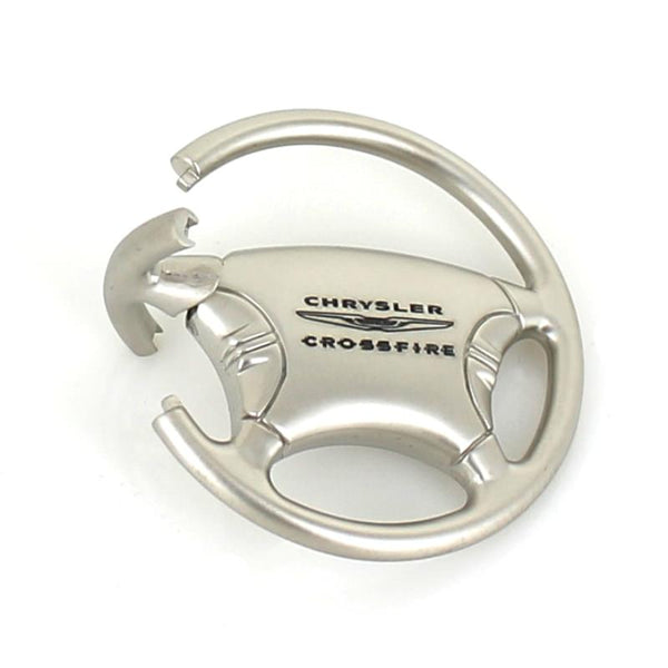 Chrysler Crossfire Steering Wheel Keychain (Chrome)