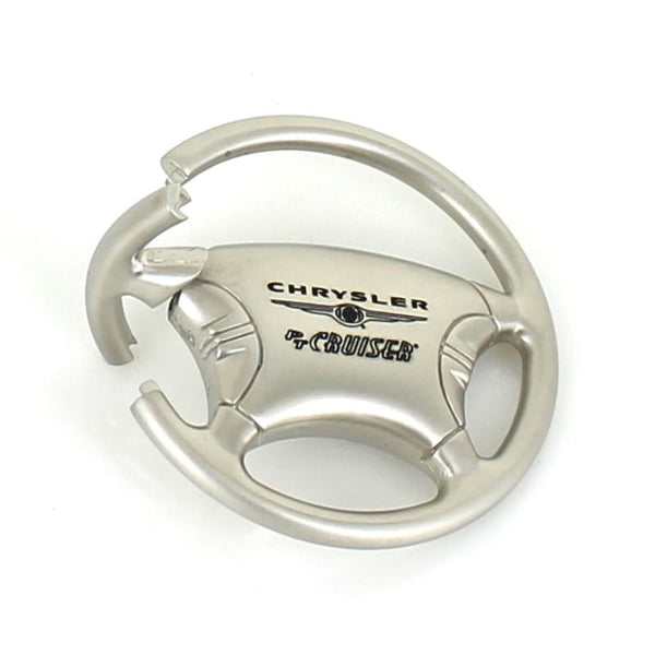 Chrysler PT Cruiser Steering Wheel Keychain (Chrome)