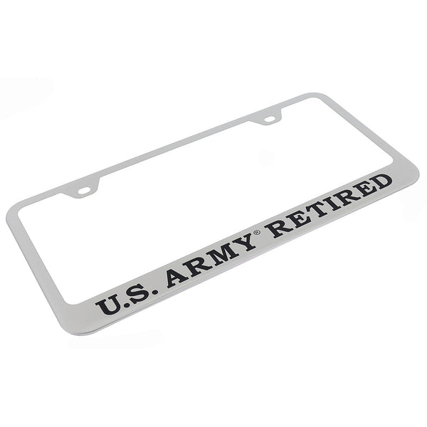 U.S. Army Retired License Plate Frame (Chrome)