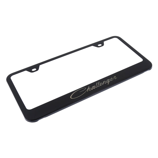 Dodge Challenger Classic Logo License Plate Frame (Black)