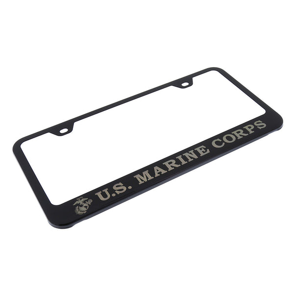 U.S.M.C Logo License Plate Frame (Black)