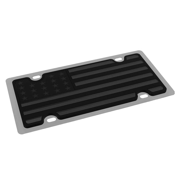 American Flag License Plate (Black)