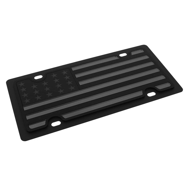 American Flag License Plate (Carbon Black)