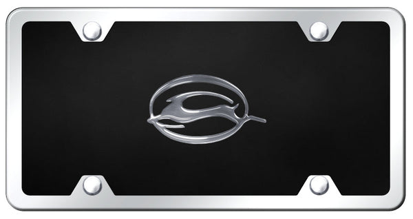 Chevy Impala License Plate Kit (Chrome on Black)