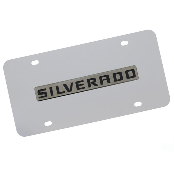 Chevy Silverado Badge License Plate (Chrome)