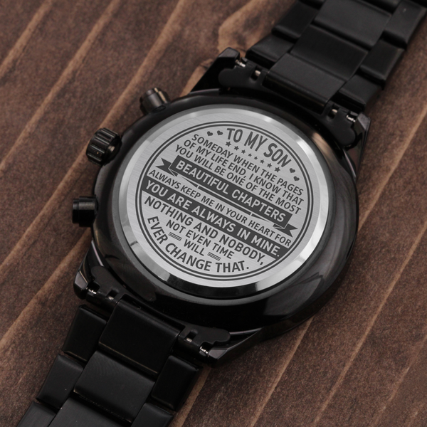 To My Son | Always Keep Me In Your Heart | Engraved Premium Watch | Gift For Son From Parents