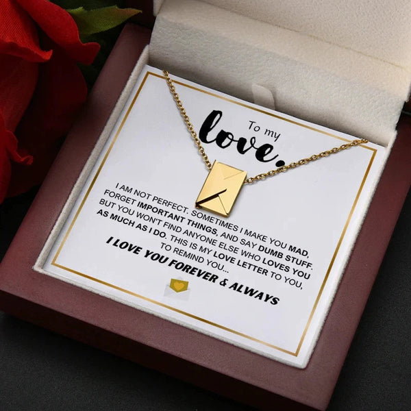 To My Love Necklace | Love Letter Necklace | Premium Led Gift Box Set