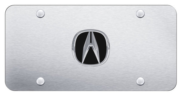 Acura Logo License Plate (Black on Chrome)