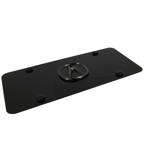 Acura Pearl Logo License Plate (Black)