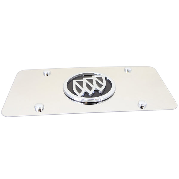 Buick Logo License Plate (Black on Chrome)