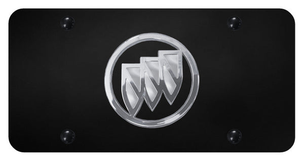 Buick Logo License Plate (Chrome on Black)