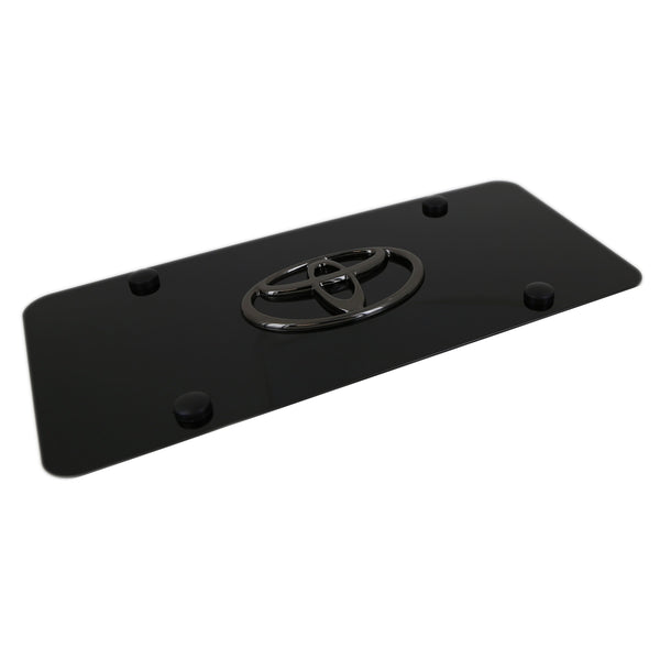 Toyota Pearl Logo License Plate (Black)