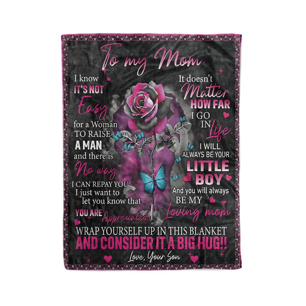 To My Mom | You Are Appreciated | Fleece Blanket From Son