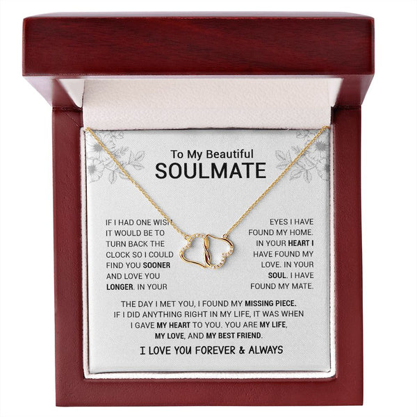 To My Beautiful Soulmate | I Have Found My Mate | Everlasting Love Necklace