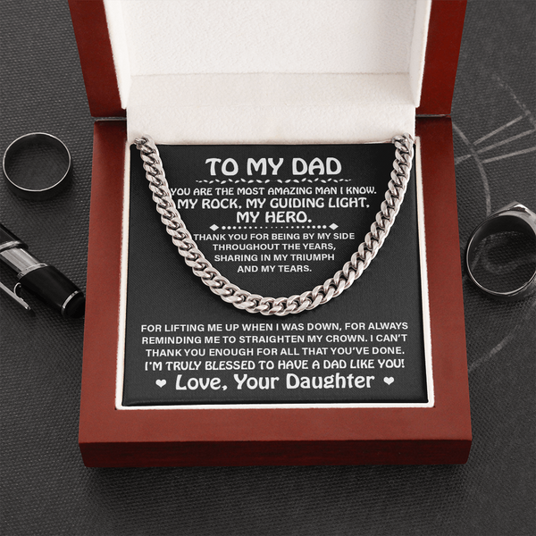 To My Dad | My Guiding Light | Cuban Link Chain